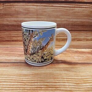 Vtg 1989 Giraffe Green 10oz Coffee Tea Mug The Good Company